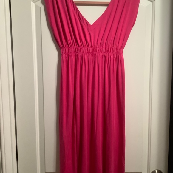 Ingrid & Isabel pink jersey maternity baby shower dress M - Picture 3 of 4